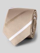 OLYMP Seidenkrawatte aus reine Krawatte mit Logo-Patch (6,5 cm) in San...