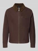 MCNEAL Regular Fit Jacke mit Umlegekragen in Schoko, Größe L