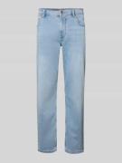 Christian Berg Men Regular Fit Jeans im Used-Look in Hellblau Melange,...