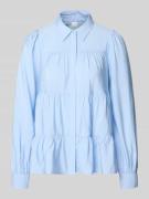 YAS Regular Fit Hemdbluse aus Viskose-Mix Modell 'Pala' in Hellblau, G...