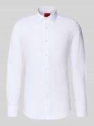 HUGO Slim Fit Businesshemd aus reiner Baumwolle Modell 'KENNO' in Weis...