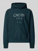 CK Calvin Klein Hoodie mit Label-Print und Känguru-Tasche in Marine, G...