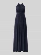 Jake*s Cocktail Abendkleid mit Raffungen in Marine Melange, Größe 32