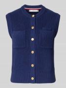 Tommy Hilfiger Regular Fit Strickweste aus reiner Baumwolle in Marine,...