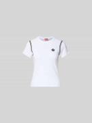 Kenzo Slim Fit T-Shirt aus reiner Baumwolle in Weiss, Größe L