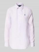 Polo Ralph Lauren Hemdbluse aus reinem Leinen in Rosa, Größe L