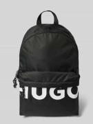 HUGO Rucksack mit Label-Print Modell 'Shaun' in BLACK, Größe 1