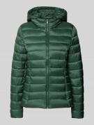 Jake*s Casual Steppjacke mit Kapuze in Dunkelgruen, Größe 34