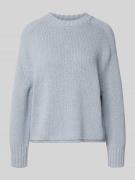 Marc O'Polo Oversized Strickpullover aus Baumwoll-Mix in Hellblau, Grö...