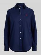 Polo Ralph Lauren Slim Fit Hemdbluse aus reiner Baumwolle in Dunkelbla...