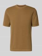 MCNEAL Regular Fit T-Shirt aus reiner Baumwolle in Hellbraun, Größe L