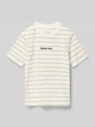 Jack & Jones T-Shirt mit Streifenmuster und Stitching in Schilf, Größe...