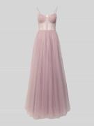 Mascara Regular Fit Abendkleid mit Ziersteinbesatz in Mauve, Größe 32