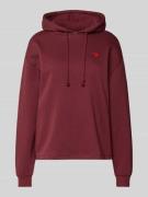 Pieces Regular Fit Hoodie aus Baumwoll-Mix Modell 'CHILLI' in Bordeaux...