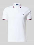 Polo Ralph Lauren Slim Fit Poloshirt aus reiner Baumwolle in Weiss, Gr...