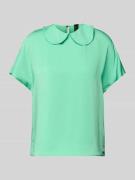 Marc Cain Blusenshirt aus Satin mit Umlegekragen in Gruen, Größe 34