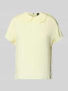 Marc Cain Blusenshirt aus Satin mit Umlegekragen in Hellgelb, Größe 34