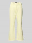Marc Cain Slim Fit Jeans mit Fransen in Hellgelb, Größe 34