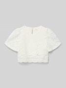 s.Oliver RED LABEL Regular Fit Crop Top aus Spitze in Offwhite, Größe ...