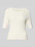 Christian Berg Woman Strickshirt aus Viskose-Mix mit Rüschenkragen in ...