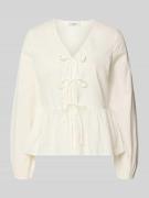 Marc O'Polo Denim Slim Fit Langarmbluse aus reiner Baumwolle in Offwhi...