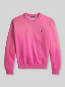 Polo Ralph Lauren Sweatshirt mit Label-Stitching in Pink, Größe L