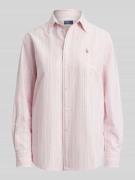 Polo Ralph Lauren Regular Fit Hemdbluse aus reiner Baumwolle in Rosa, ...