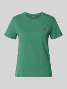 Levi's® T-Shirt mit Rundhalsausschnitt und Label-Stitching in Dunkelgr...