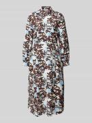 JAKE*S STUDIO WOMAN Hemdblusenkleid aus Viskose-Mix mit Bindegürtel in...