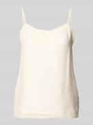 Jake*s Collection Trägertop aus Modal-Mix mit Spitzenbesatz in Ecru, G...