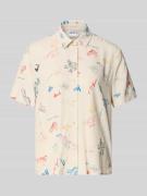 Jake*s Casual Regular Fit Bluse aus Viskose im Allover-Look in Ecru, G...
