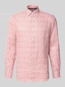 Christian Berg Men Slim Fit Leinenhemd aus reinen Leinen in Lachs, Grö...