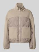 WHITE LABEL Jacke mit Steppnähten und Zweiwege-Reißverschluss in Taupe...