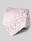 OLYMP Seidenkrawatte im Allover-Look (7,5 cm) in Rose, Größe 1