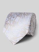 OLYMP Seidenkrawatte im Allover-Look (7,5 cm) in Bleu, Größe 1