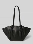 Seidenfelt Shopper mit Label-Detail Modell 'RYD' in Black, Größe 1