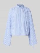 Milano Italy Relaxed Fit Bluse aus Viskose-Mix in Hellblau, Größe 36