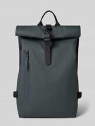RAINS Rolltop Rucksack mit Reißverschlusstasche in Anthrazit, Größe 1