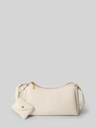 Seidenfelt Handtasche mit Label-Detail Modell 'MELOY' in Offwhite, Grö...