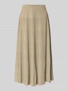 Emporio Armani Midirock mit elastischem Bund in Taupe, Größe 38