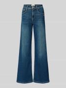 Gang Wide Fit Jeans mit Label-Detail Modell 'AMELIE' in Dunkelblau, Gr...