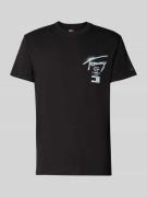 Tommy Jeans Regular Fit T-Shirt aus reiner Baumwolle in Black, Größe L