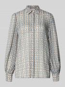 Jake*s Collection Relaxed Fit Hemdbluse in semitransparentem Design in...