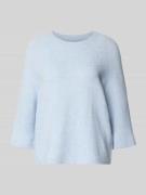 Only Oversized Strickpullover mit 3/4-Arm Modell 'SIMONI' in Hellblau,...