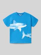Mayoral Regular Fit T-Shirt mit Motiv-Print in Blau, Größe 104