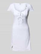 Guess Minikleid mit Schnürung Modell 'ISABEAU' in Weiss, Größe XS