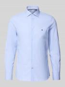 Tommy Hilfiger Tailored Slim Fit Businesshemd aus Baumwoll-Mix in Bleu...