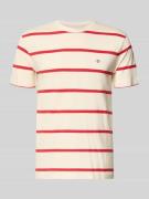 Gant Regular Fit T-Shirt mit Logo-Stitching in Weiss, Größe 3XL