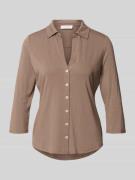 Marc O'Polo Regular Fit Hemdbluse aus Viskose-Mix in Taupe, Größe L