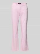 Marc Cain Slim Fit Jeans mit Fransen in Pink, Größe 34